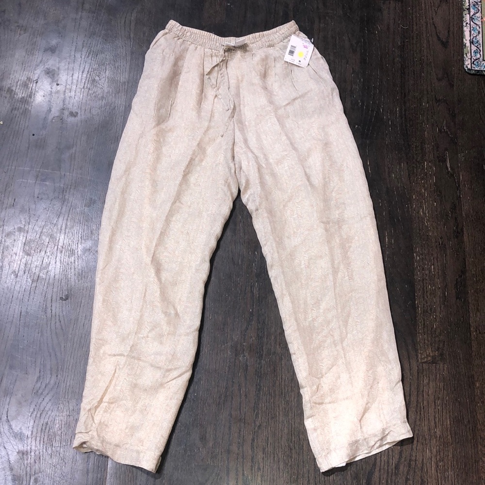 NWT Jones and Co Women Pants with pockets and string Size medium